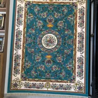فرش ورساچه مدوسا ریزماهی طلاکوب وینیج و...|فرش|زنجان, |دیوار