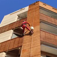 شستشو نظافت نما‌ پیچ رولپلاک کار ‌باطناب راپل