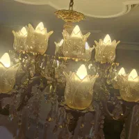 لوستر کریستال در حد نو با پایین ترین قیمت|لوستر و چراغ آویز|ری, حمزه‌آباد|دیوار