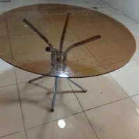 میز نهار خوری شیشه ای