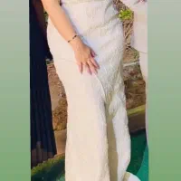 لباس مجلسی سفید زنانه سایز ۴۰