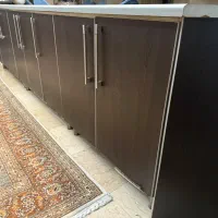 کابینت دست دوم بدنه فلز با هود و سینک