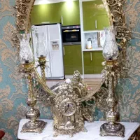 ایینه شمعدان ست کامل جنس الیاژ با کیفیت