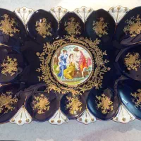 ظروف دکوری اصل انگلیس، ظرف سرمه ای کلکسیونی