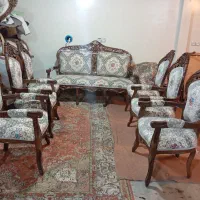 مبل سلطنتی ۹نفره ابر پارچه تعویض شد نو کارگاه مبل|مبلمان خانگی و میز عسلی|تبریز, |دیوار