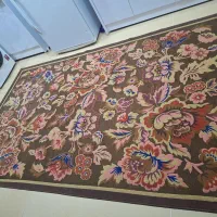 گلیم فرش ۶متر طرح گل برجسه