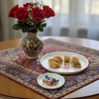 سینی ، رلت خوری و زیر لیوانی رزینی|ظروف سرو و پذیرایی|اسلامشهر, شهرک واوان|دیوار