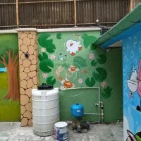 نقاشی دیواری مدارس مهد و مدرسه|خدمات پیشه و مهارت|رشت, استقامت ۱|دیوار