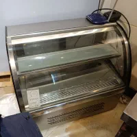 شو کیک رو میزی وارداتی سایز 90 شیشه خم 2 طبقه