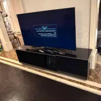 میز تلوزیون شیشه ای کاملا سالم