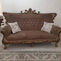 مبل سلطنتی ۷نفره|مبلمان خانگی و میز عسلی|رشت, باهنر|دیوار