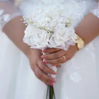 دسته گل عروس|گل مصنوعی|بافق, |دیوار