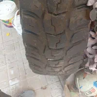 4عدد لاستیک جیپ سالم 3عدد تیوپلس 1دونه تیوپی