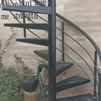 پله فلزی پیش ساخته .نرده استیل