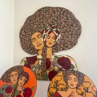 ۳ عدد تابلو چوبی نقاشی دکوراتیو|تابلو، نقاشی، عکس|تهران, قلهک|دیوار