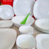 سرویس غذاخوری دینو چهارگوش لب طلایی