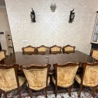 میز ناهار خوری ۱۰ نفره تمام چوب بسیار تمیز