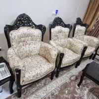 مبل استیل ۹ نفره با میز جلو مبلی و عسلی، در حد نو|مبلمان خانگی و میز عسلی|خرمدره, |دیوار