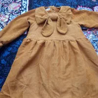 پیراهن مخمل کبریتی درحدنو