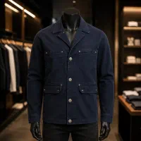 ژاکت شرت اورسایز نیوی استایل مینیمال، جنس پرمیوم