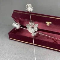 گل نقره ظرف نقره