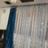 دوعدد پرده پذیرایی کامل با متعلقات|پرده، رانر، رومیزی|اصفهان, کوجان|دیوار