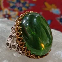 انگشتر یاقوت استار سبز