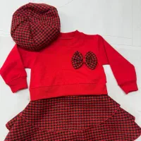 ست سه تکه بلوز دامن و کلاه|لباس|هشتگرد, هیو|دیوار