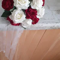 دسته گل عروس گلهای رز