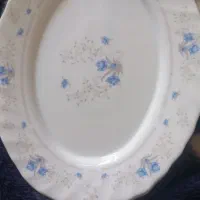بشقاب و دیس گل ابی|ظروف سرو و پذیرایی|اصفهان, باغ فدک|دیوار