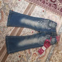 شلوار لی دخترانه نگین دار