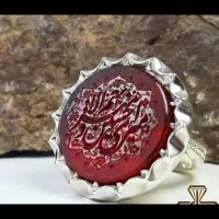 انگشتر عقیق سرخ  طبیعی خوش رنگ|جواهرات|جیرفت, |دیوار