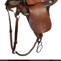 زین اصل برنو چرم خالص در حد نو ۳بار استفاده شده