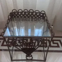 میز تلفن فرفورژه با بافت مکرومه در حد واقعا نو|مبلمان خانگی و میز عسلی|تهران, جنت‌آباد جنوبی|دیوار