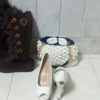 چکمه پشمی کیف بافت کفش عروس
