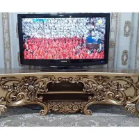 میز تلوزیون چوبی مدل خفاشی رنگ طلایه پتینه شده|میز تلویزیون|تهران, تهرانپارس غربی|دیوار