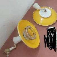 دو عدد لوستر  ست هم مدل سیم تلفنی|لوستر و چراغ آویز|نهاوند, |دیوار