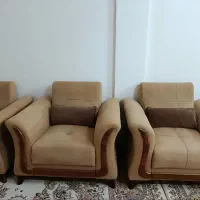 مبل راحتی هفت نفره در حد نو/میز عسلی/کارکرده|مبلمان خانگی و میز عسلی|بجنورد, |دیوار
