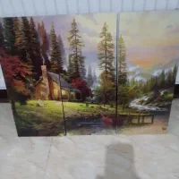 تعدادی تابلوی تزئینی چوبی وچرم ونقاشی|تابلو، نقاشی، عکس|میاندوآب, |دیوار