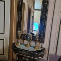 آینه شمعدان همراه با ساعت