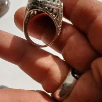 سنگ نگین فیروزه نیشابور انگشتر نقره|جواهرات|رشت, استقامت ۱|دیوار