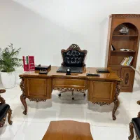 مبلمان اداری کلاسیک میزمدیریتی سزارمبل فرانسوی گلد