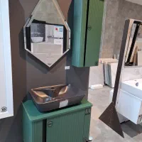 روشویی و دستشویی pvc ضداب با آیینه و باکس