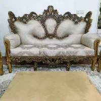 مبل جهیزیه سلطنتی ۷ نفره نونو با میز و عسلی|مبلمان خانگی و میز عسلی|اصفهان, شفق|دیوار