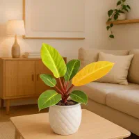 گل فیلودندرون پرتقالی گلدان ۱۷ ارسال رایگان + هدیه