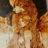 سوخته نگاری یعنی نقاشی با اتیش|تابلو، نقاشی، عکس|تهران, سردارجنگل|دیوار