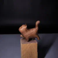 گربه چوبی|مجسمه، تندیس، ماکت|کرمان, |دیوار