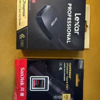 مموری sandisk و ریدر lexar