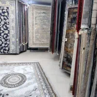 فرش ماشینی ۵۰۰ شانه نقشه افرا گلدار  دودی