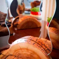 آینه رومیزی چوبیartaacrafts